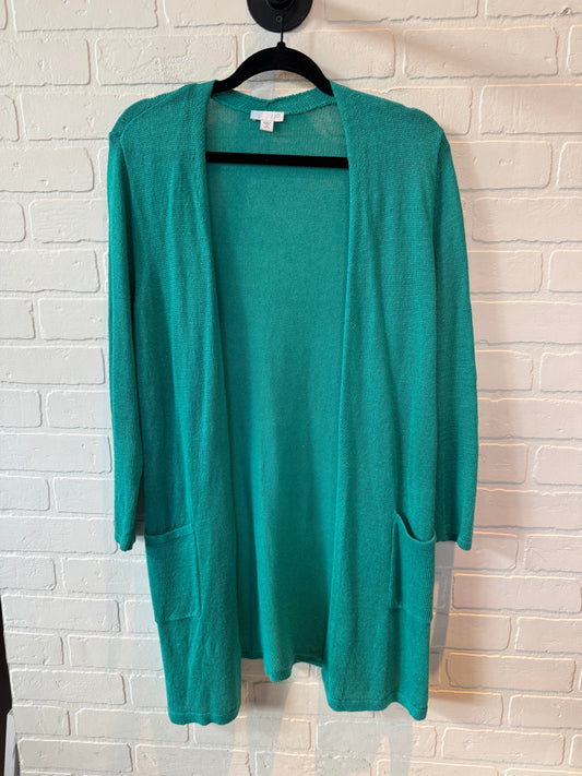 Cardigan By J. Jill In Green, Size: Mp