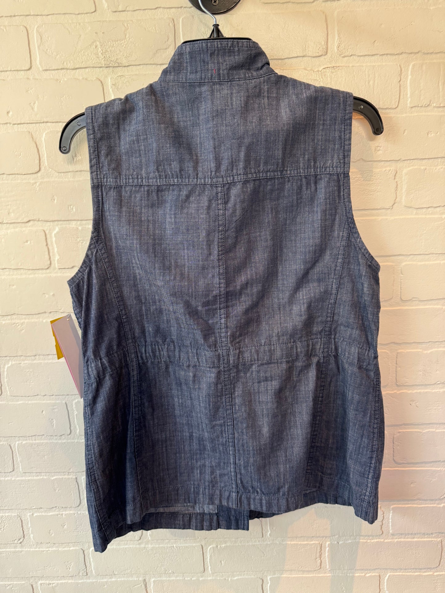 Vest Other By Talbots In Blue Denim, Size: Mp