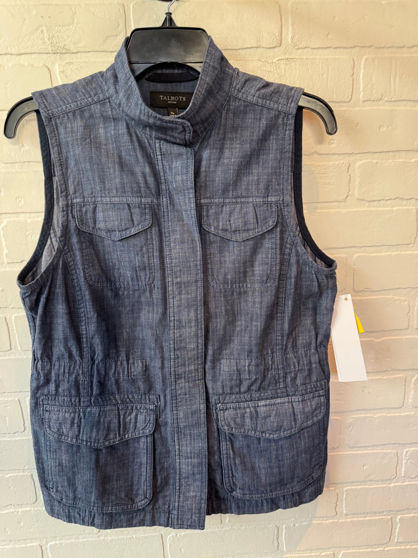 Vest Other By Talbots In Blue Denim, Size: Mp