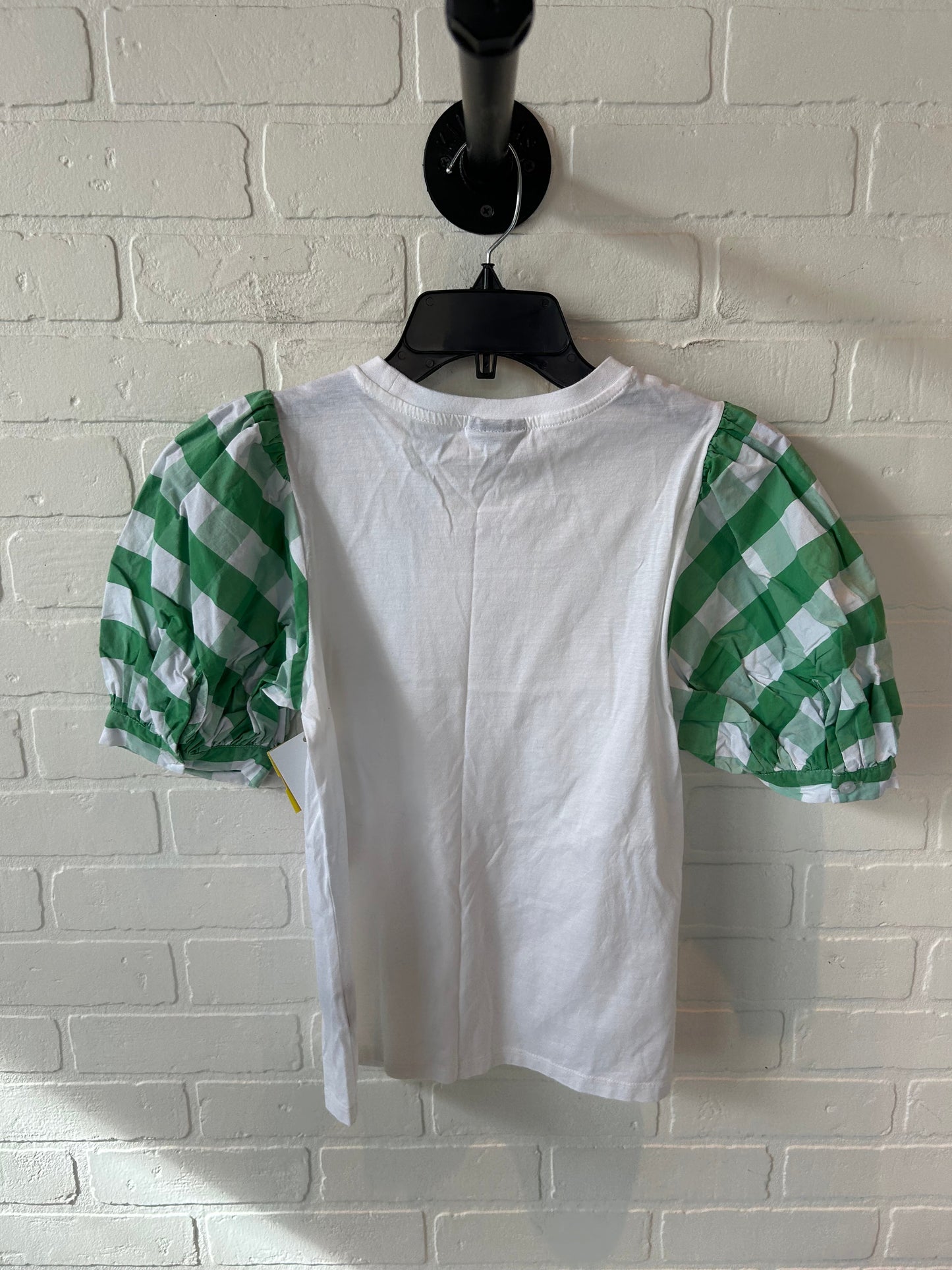 Top Short Sleeve By Who What Wear In Green & White, Size: Xs