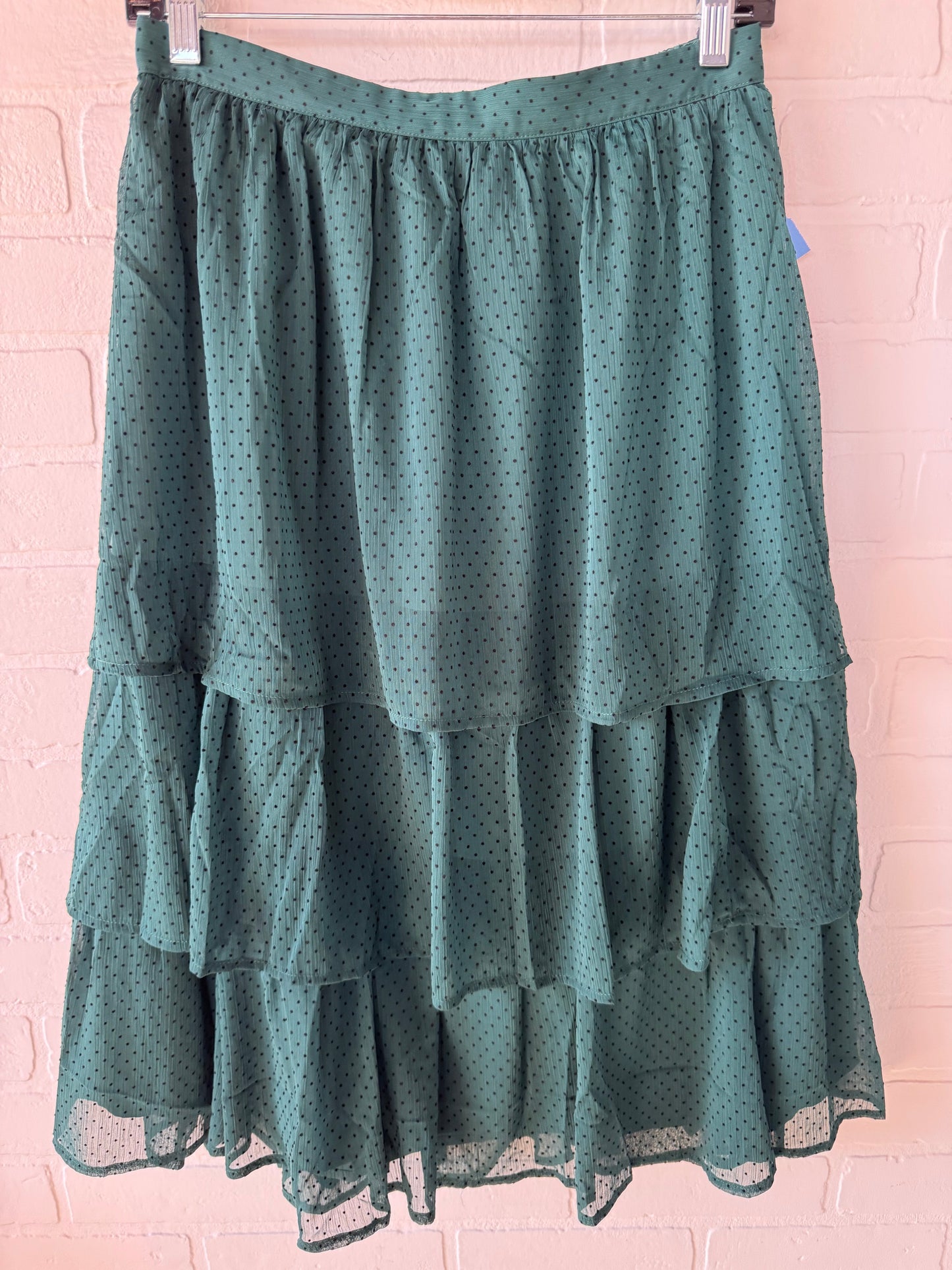 Skirt Midi By J. Crew In Black & Green, Size: 4