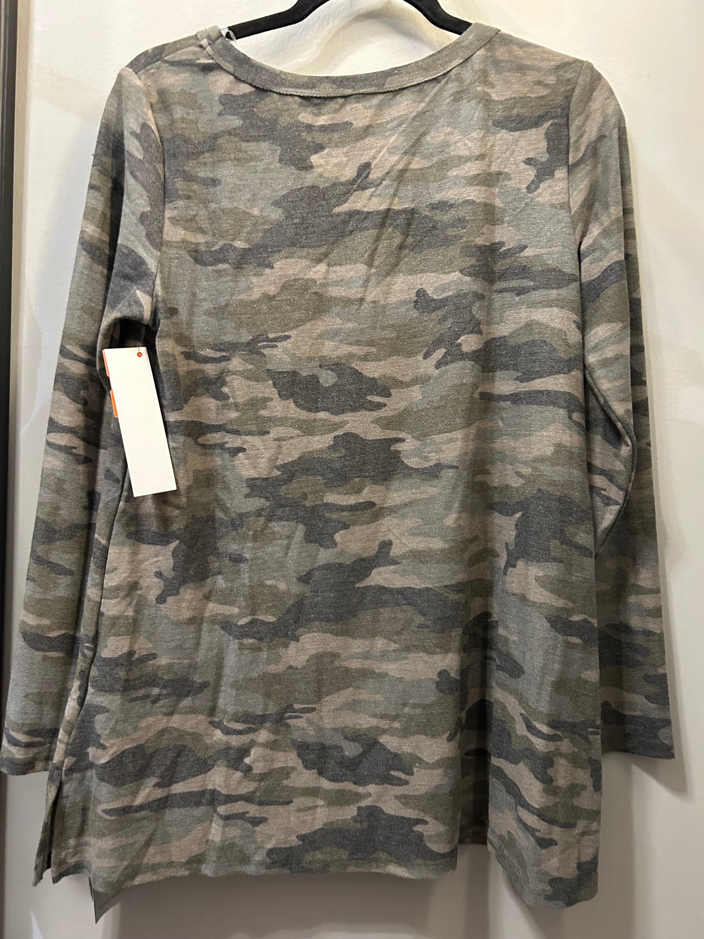 Top Long Sleeve By forgotten grace In Camouflage Print, Size: M