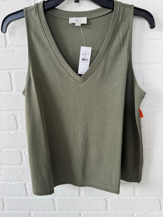 Top Sleeveless Basic By Loft In Green, Size: S