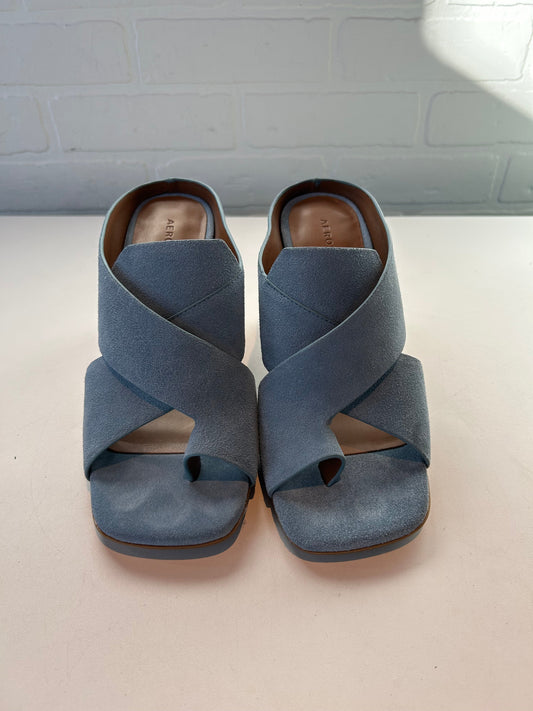 Sandals Heels Block By Aerosoles In Blue, Size: 7.5