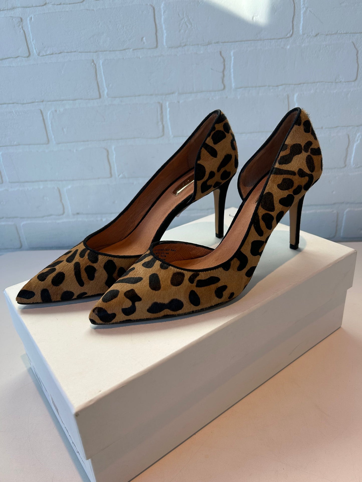 Shoes Heels Stiletto By Halogen In Animal Print, Size: 8.5