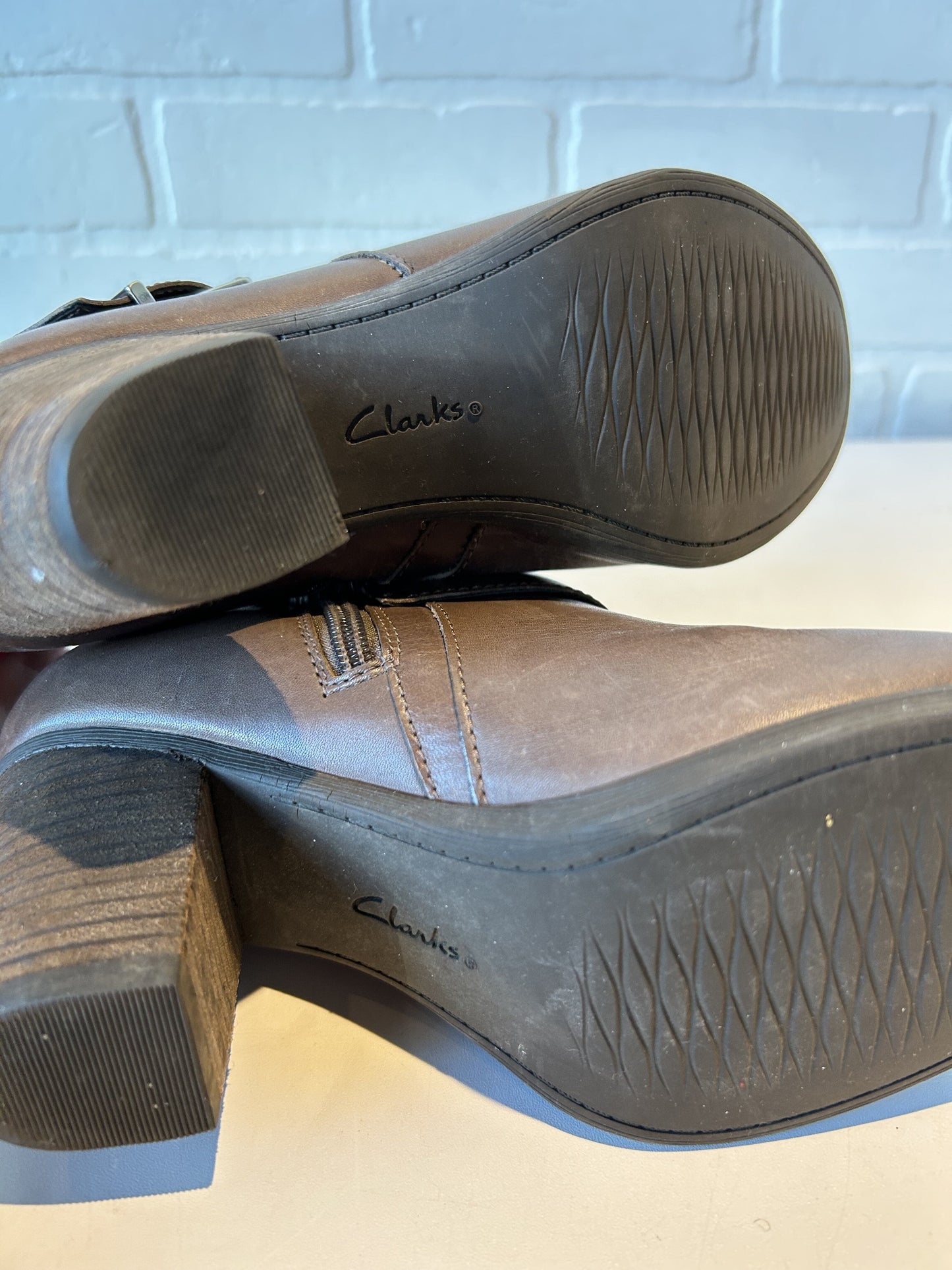 Boots Ankle Heels By Clarks  Size: 6.5
