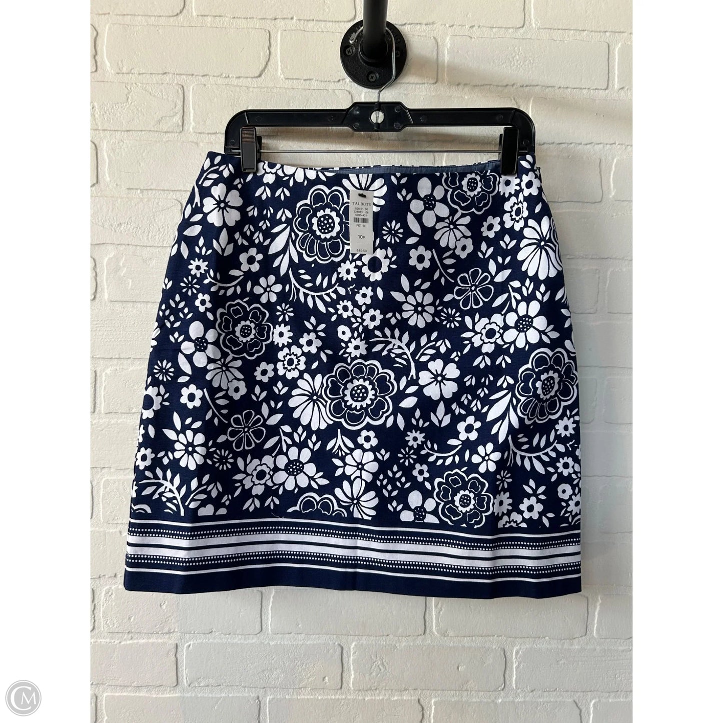 Skirt Mini & Short By Talbots In Blue & White, Size: 10p