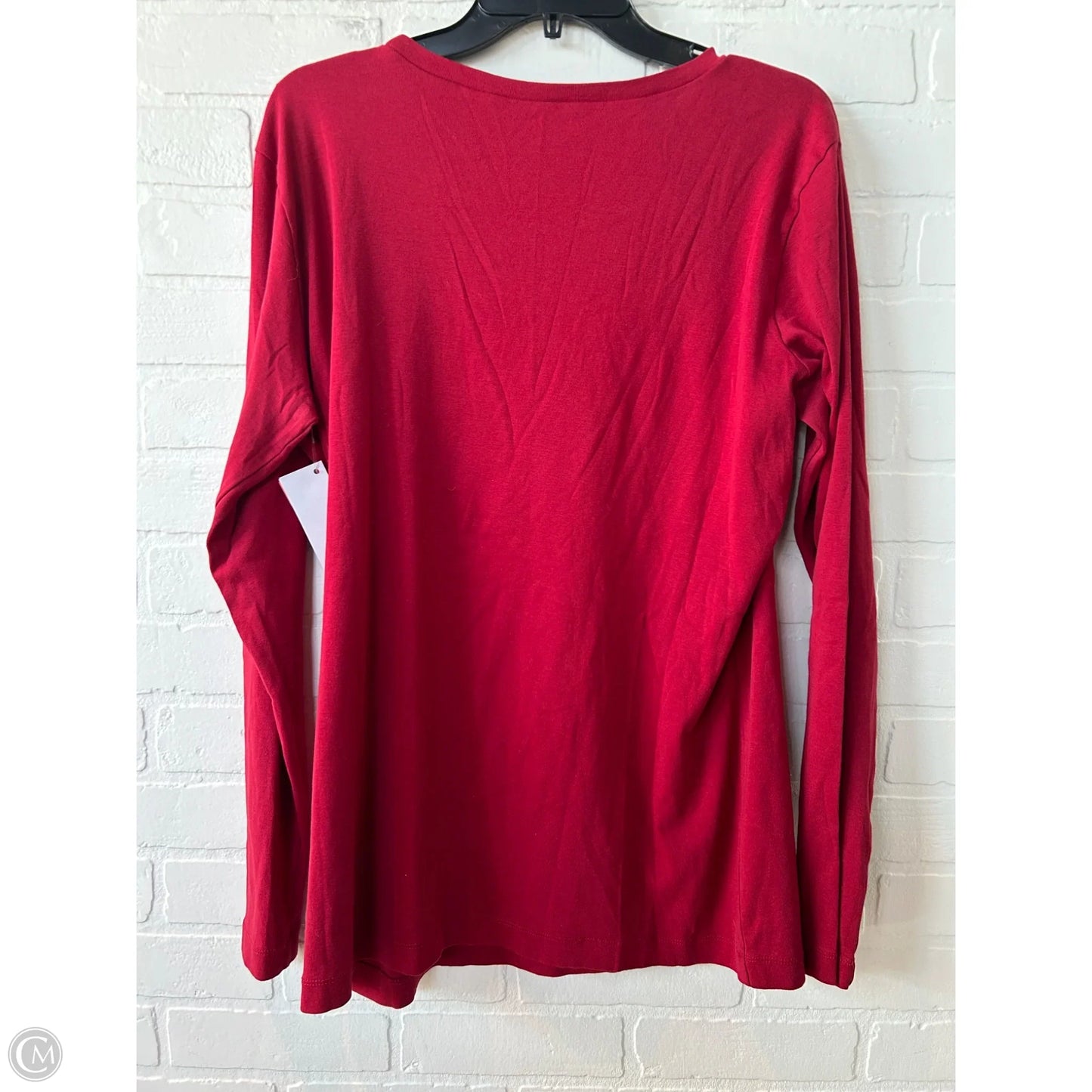 Top Long Sleeve Basic By Eddie Bauer In Red, Size: Xxl