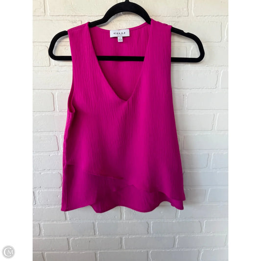 Top Sleeveless By Gilli In Pink, Size: S