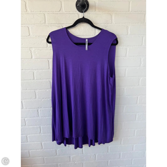 Top Sleeveless Basic By Azules In Purple, Size: Xl