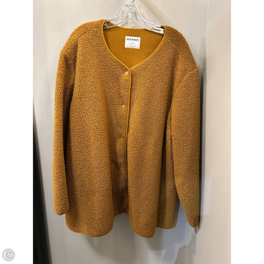 Jacket Faux Fur & Sherpa By Old Navy In Tan, Size: 4x