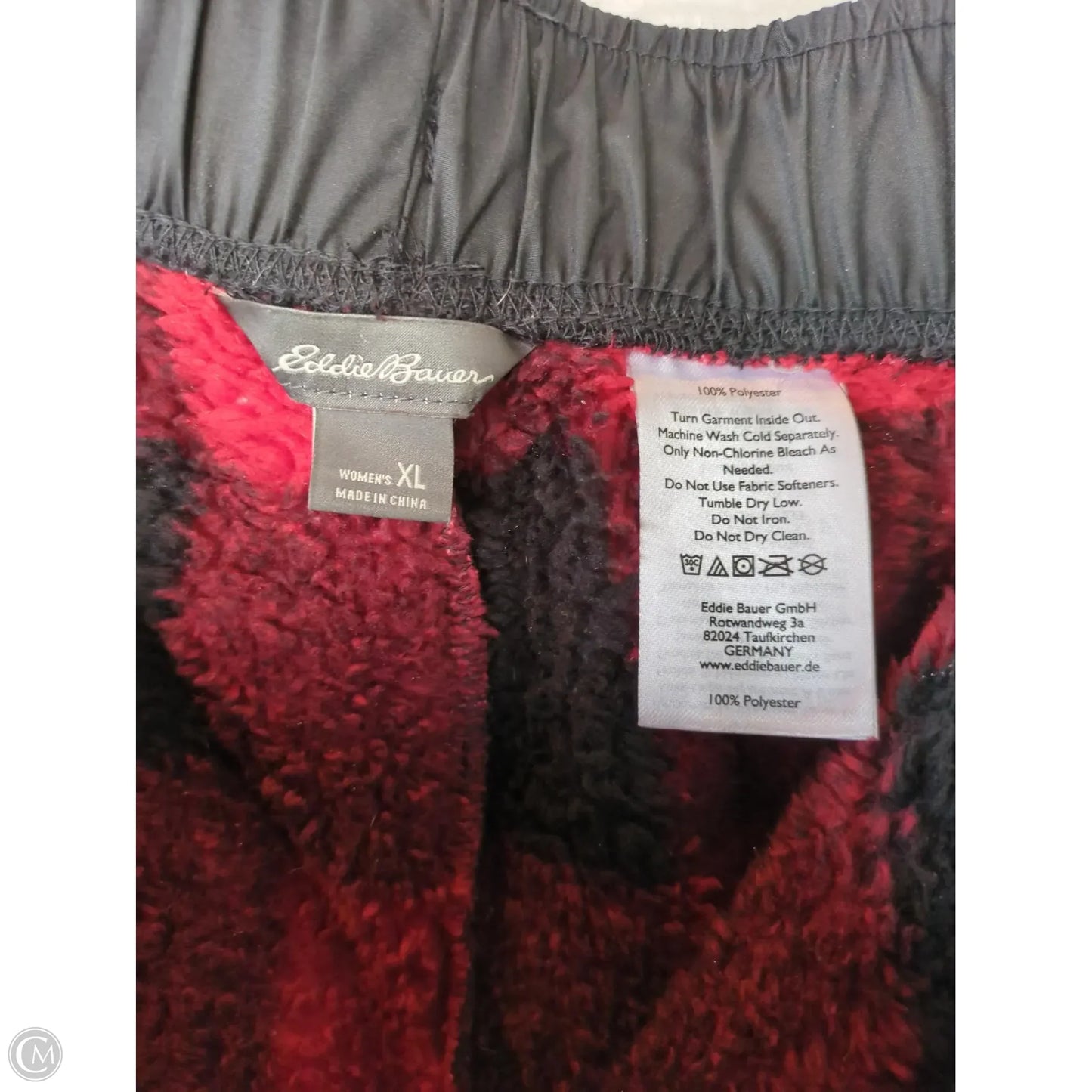 Pajama Pants By Eddie Bauer In Black & Red, Size: 16