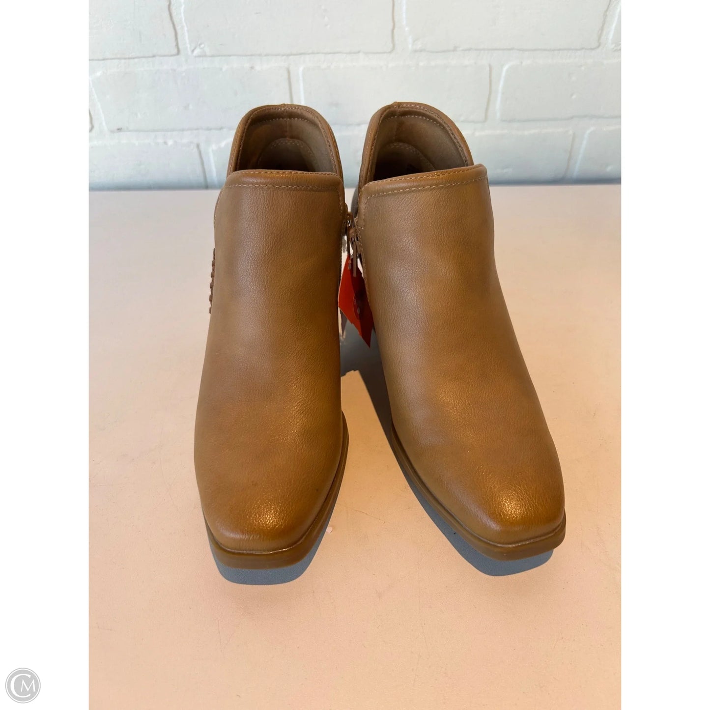 Boots Ankle Heels By Bare Traps In Tan, Size: 6