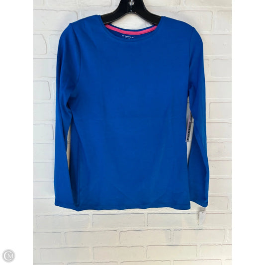Top Long Sleeve Basic By Talbots In Blue, Size: Mp