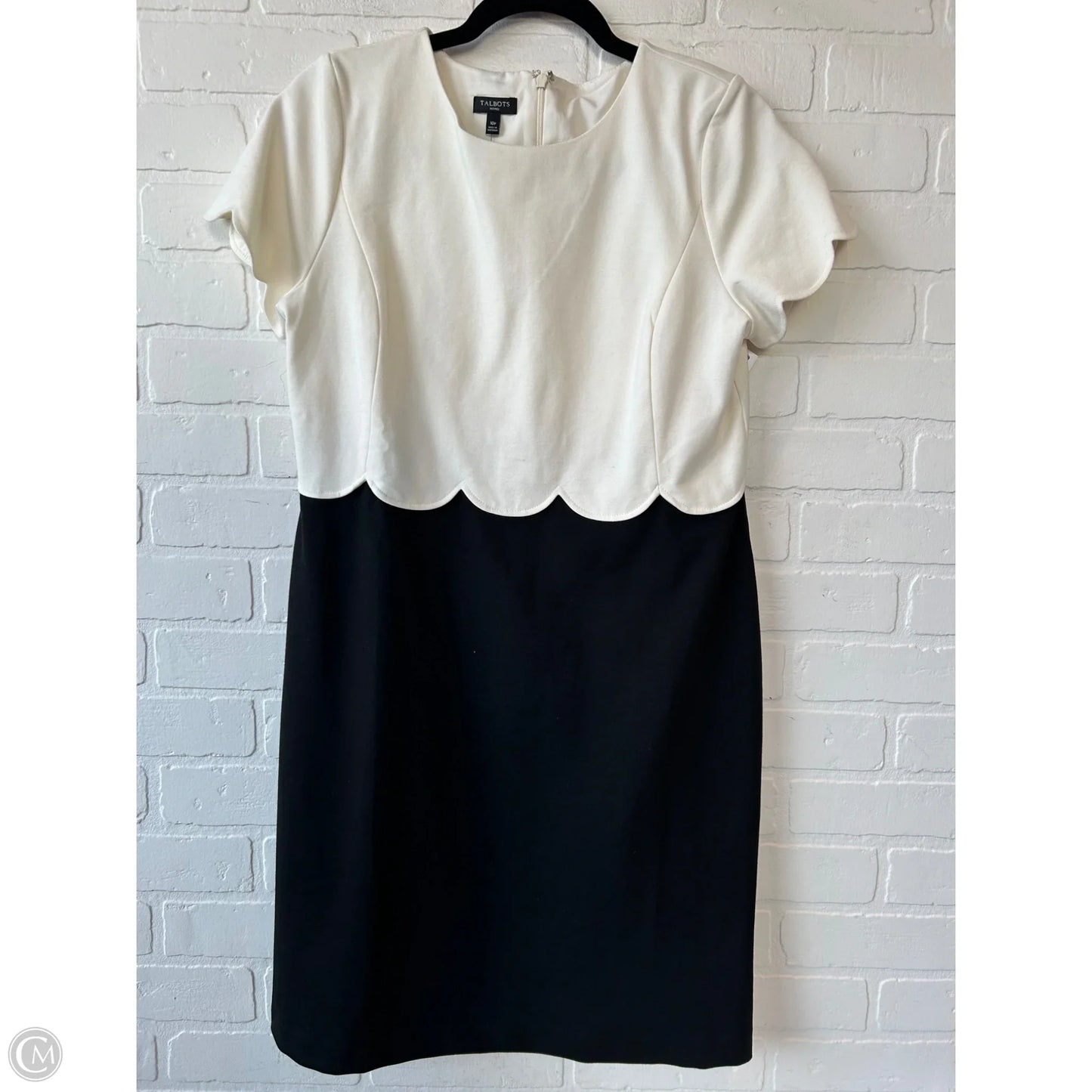 Dress Work By Talbots In Black & Cream, Size: Mp
