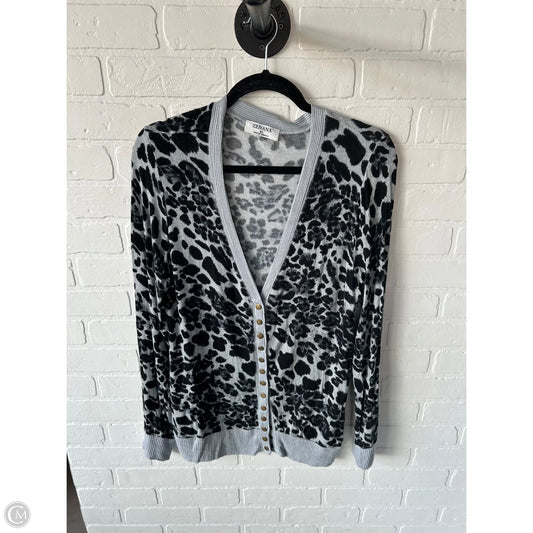 Sweater Cardigan By Zenana Outfitters In Black & Grey, Size: Xl