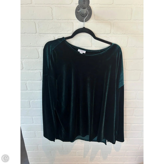 Top Long Sleeve By J. Jill In Green, Size: 2x