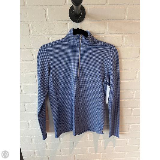 Athletic Top Long Sleeve Collar By Ralph Lauren In Blue & White, Size: S
