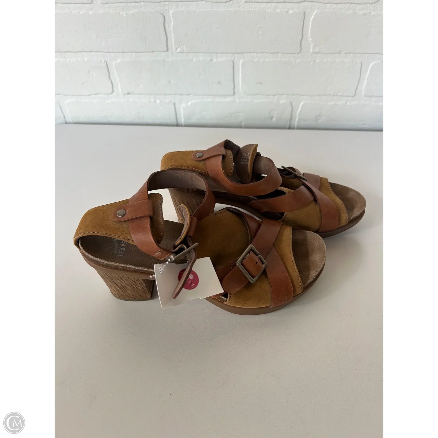 Sandals Heels Block By Dansko In Tan, Size: 6.5