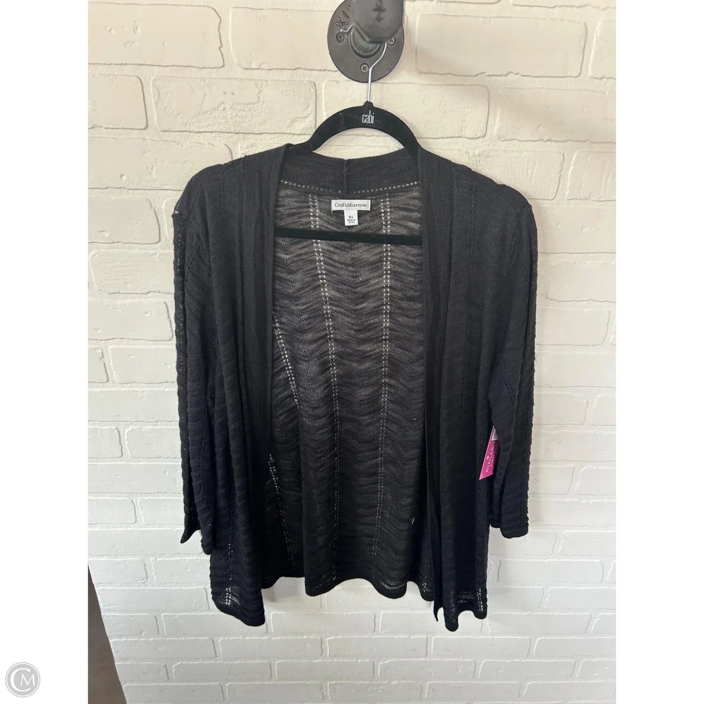 Cardigan By Croft And Barrow In Black, Size: Xl