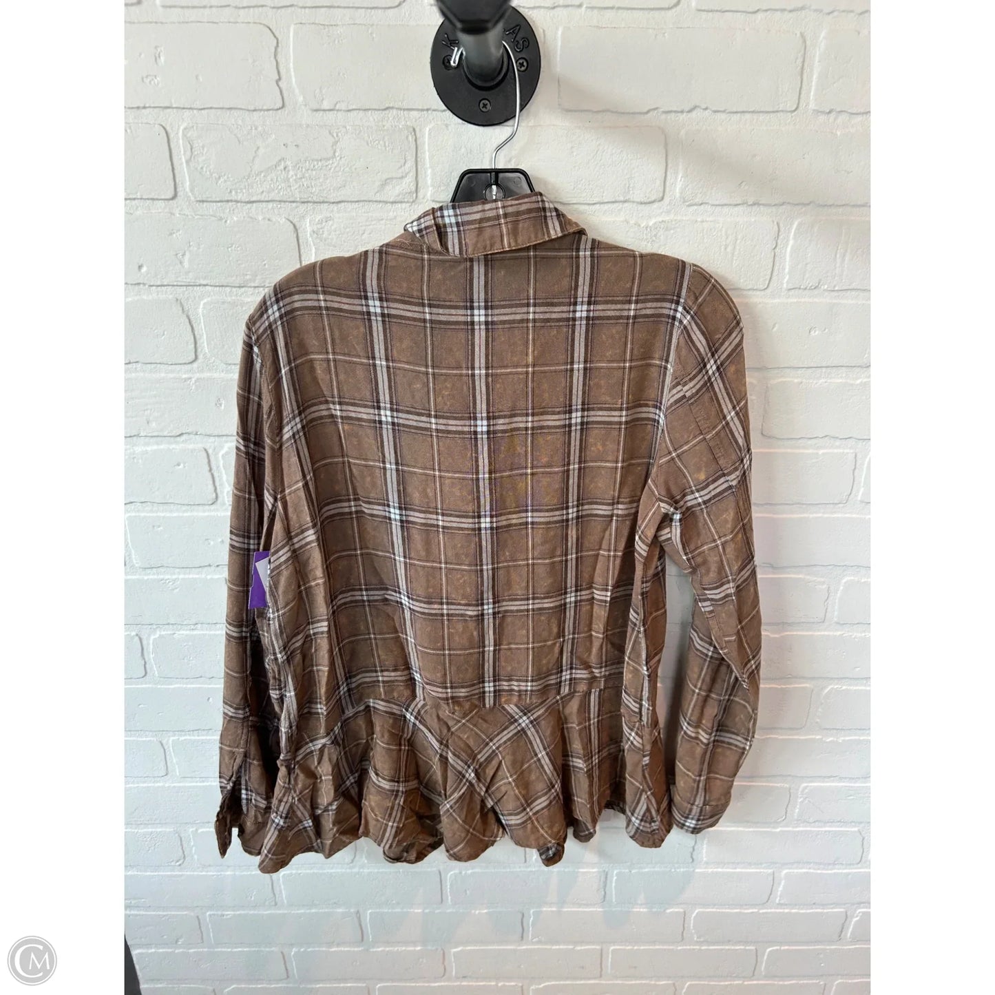 Top Long Sleeve By Mystree In Brown, Size: M