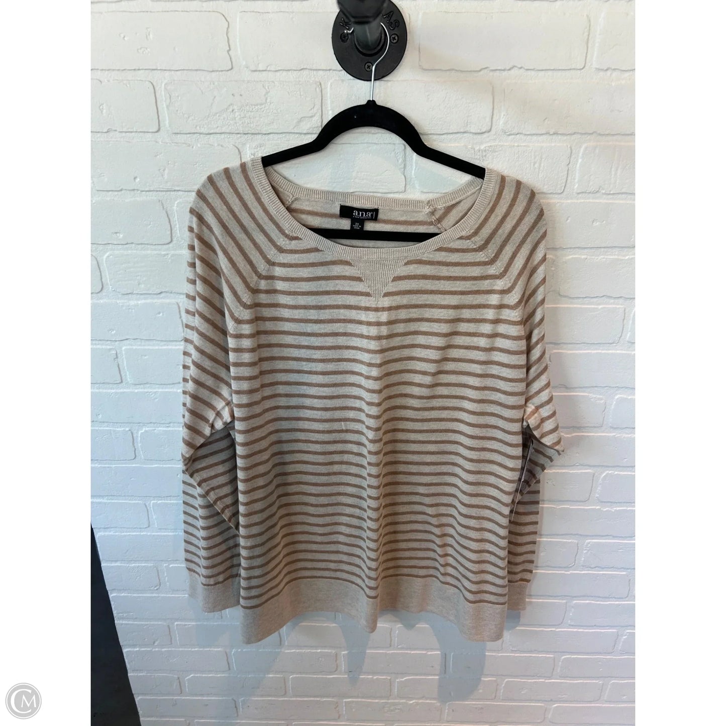Sweater By Ana In Tan, Size: 2x