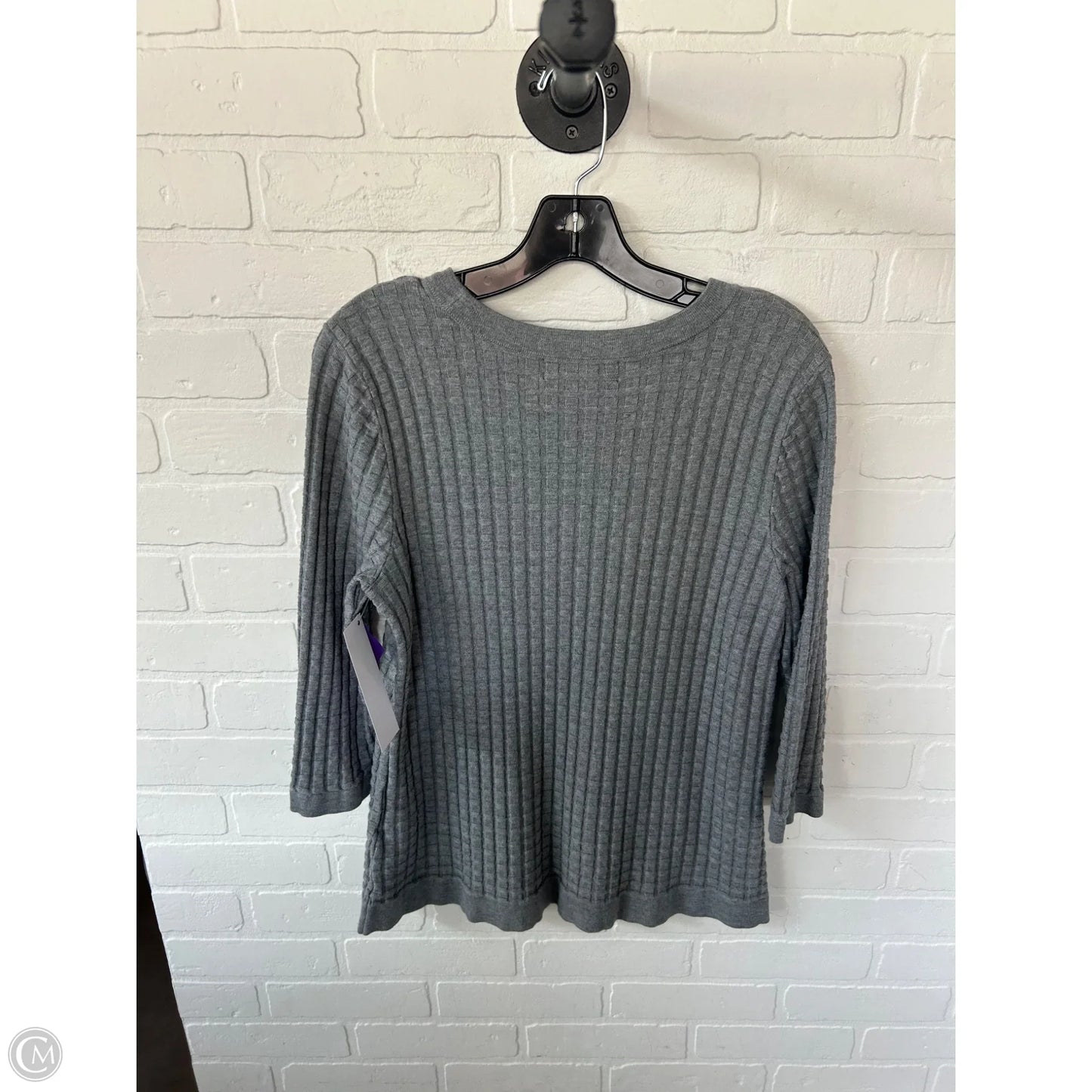 Sweater By Lands End In Grey, Size: L