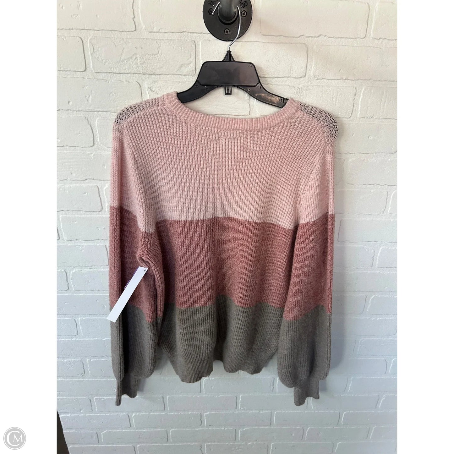 Sweater By So In Pink & Tan, Size: Xl
