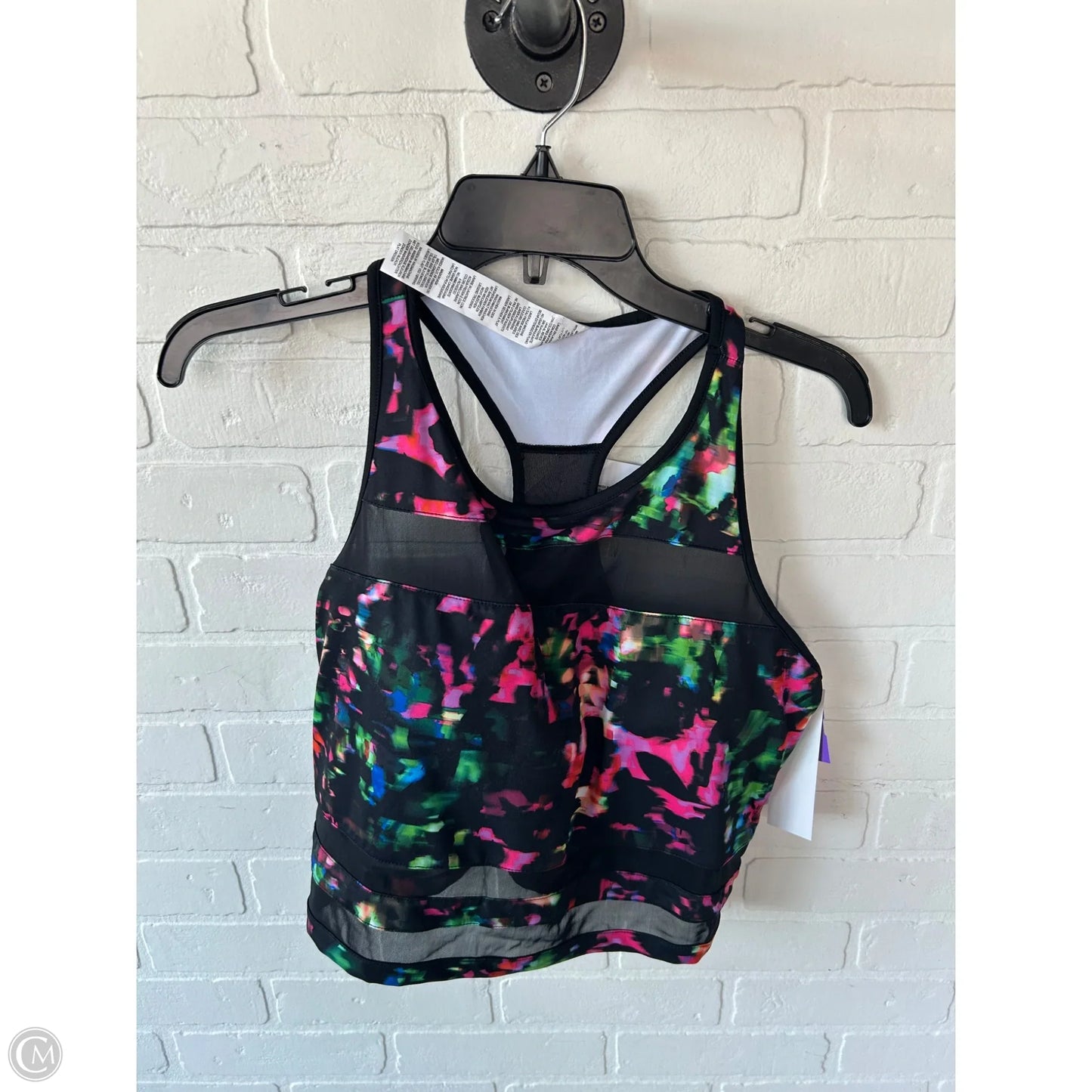 Athletic Bra By Fabletics In Black & Green, Size: Xl