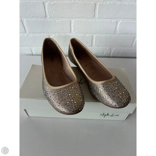 Shoes Flats By Style And Company In Gold, Size: 10