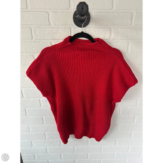 Sweater Short Sleeve By Zenana Outfitters In Red, Size: L
