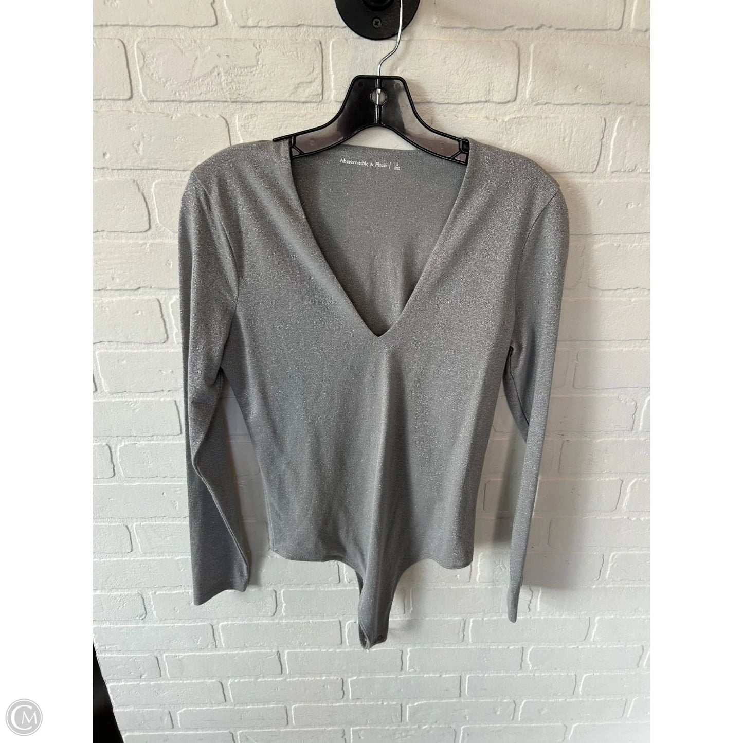 Bodysuit By Abercrombie And Fitch In Silver, Size: L