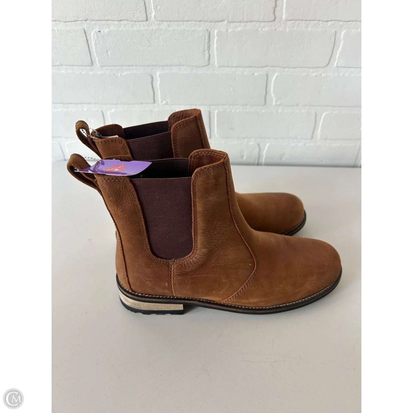 Boots Ankle Flats By Cmc In Brown, Size: 9