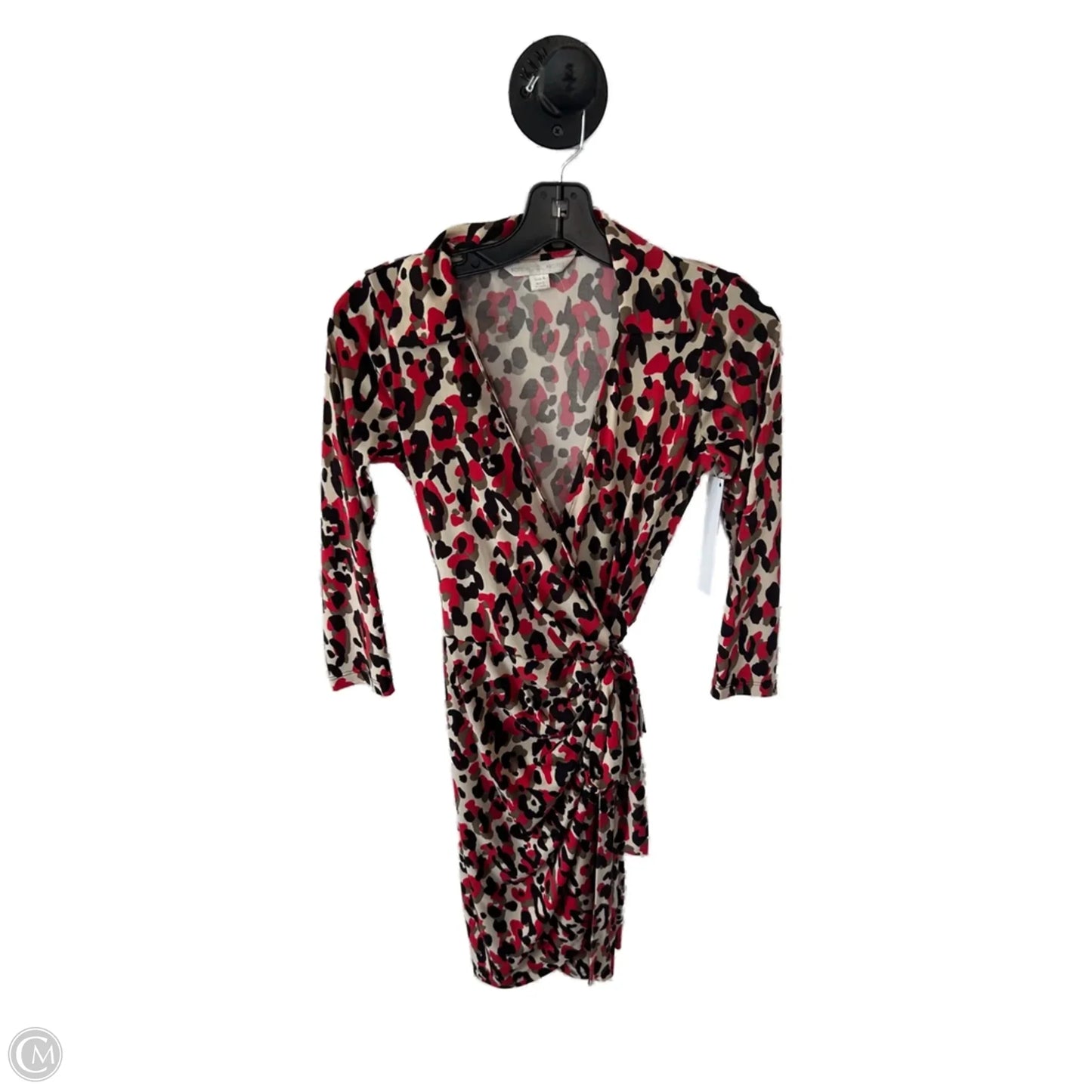 Dress Work By Boston Proper In Brown & Red, Size: S