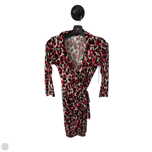 Dress Work By Boston Proper In Brown & Red, Size: S