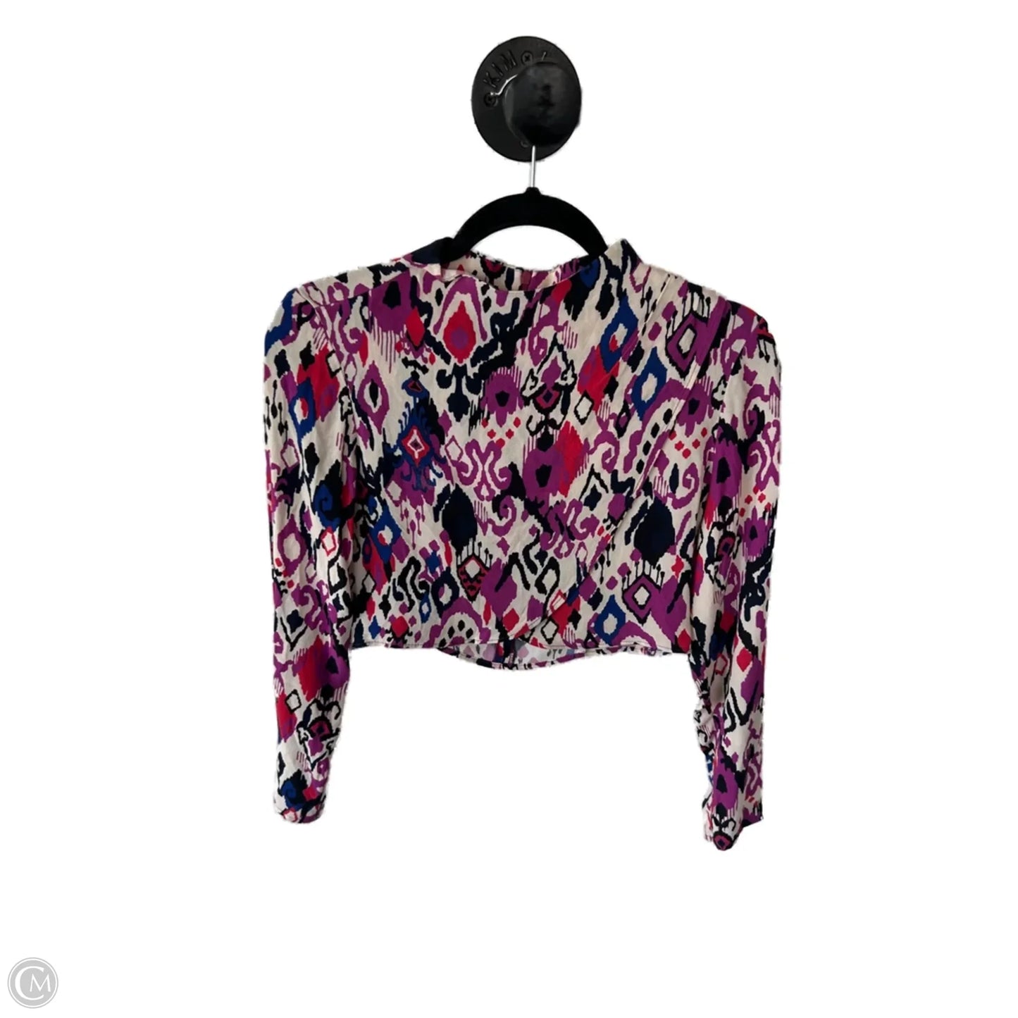 Top Long Sleeve By Zara In Purple & Tan, Size: Xs