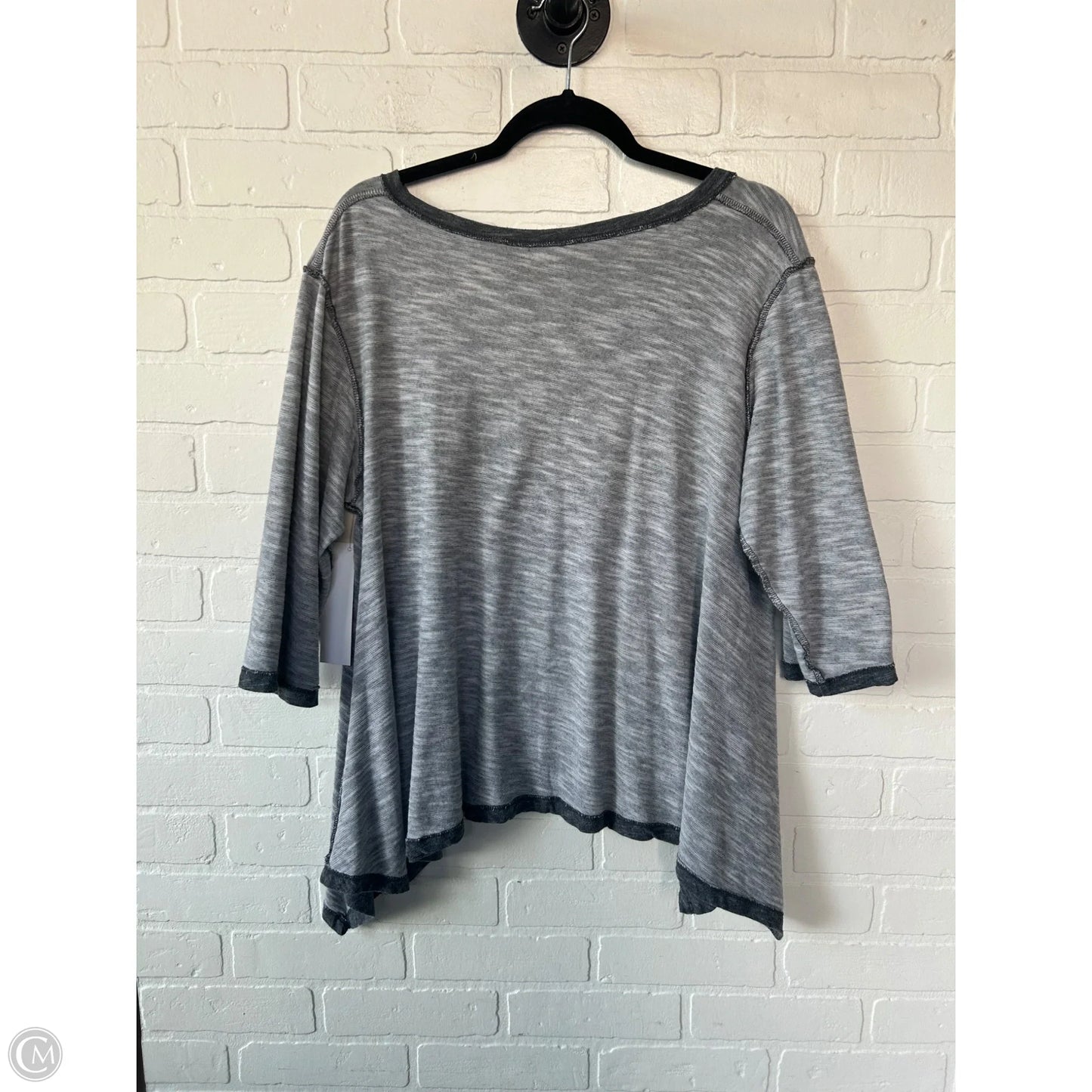 Top 3/4 Sleeve By Lane Bryant In Grey, Size: L