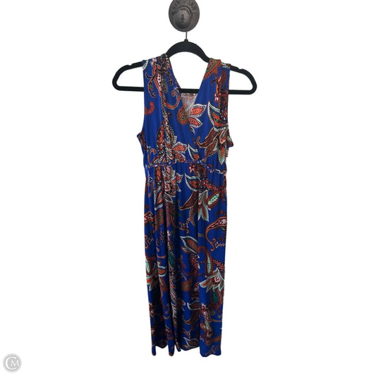 Dress Casual Maxi By Philosophy In Blue & Orange, Size: L