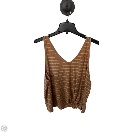 Top Sleeveless Basic By So In Orange & White, Size: 2x