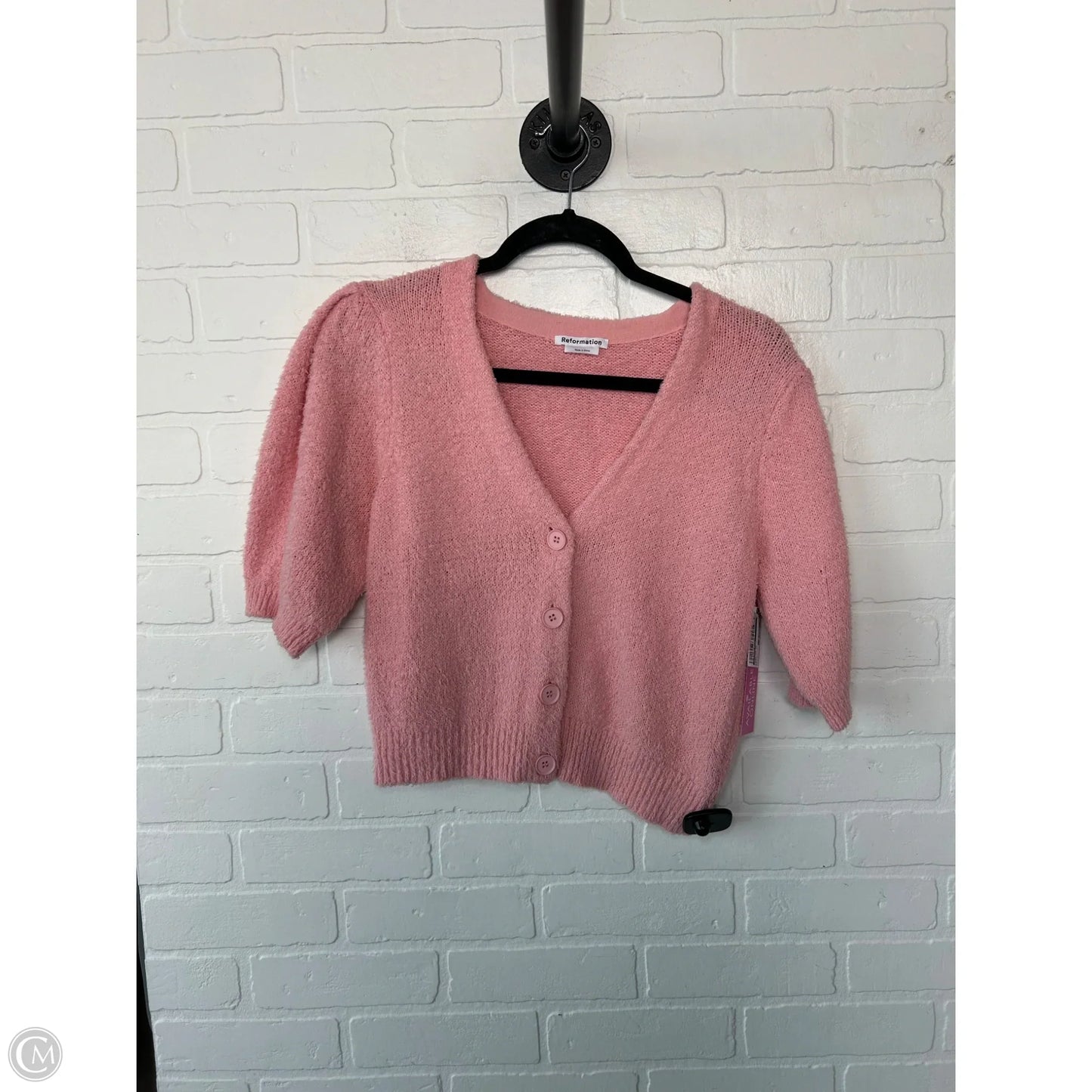 Sweater Short Sleeve By Reformation In Pink, Size: M