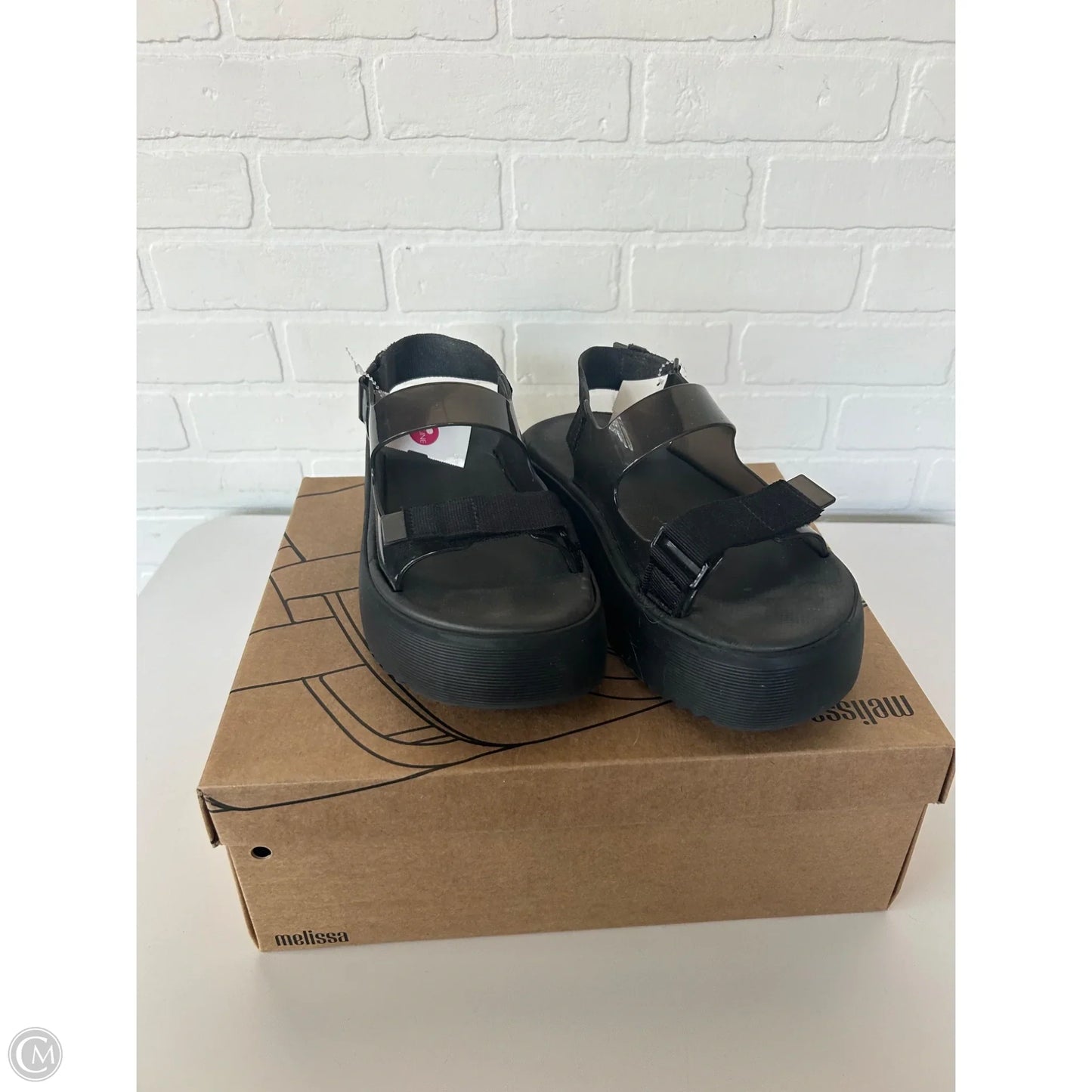 Sandals Heels Platform By Cmb In Black, Size: 9