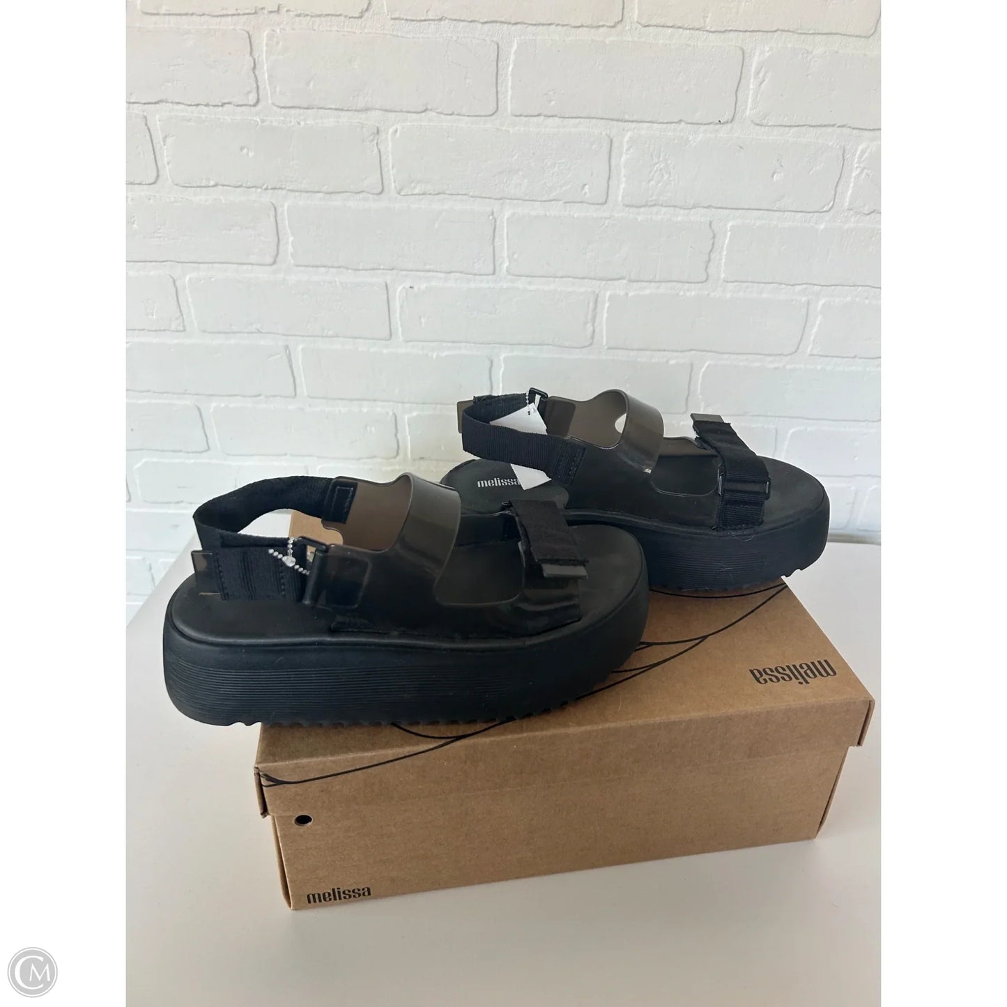 Sandals Heels Platform By Cmb In Black, Size: 9