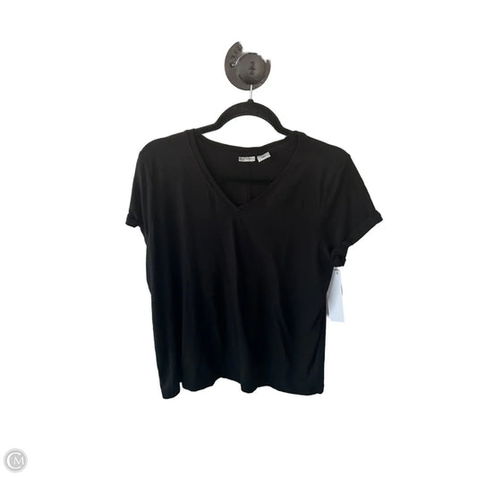 Top Short Sleeve Basic By Max Studio In Black, Size: Xl