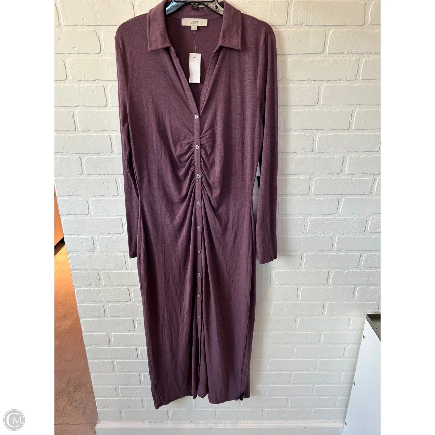 Dress Casual Maxi By Loft In Purple, Size: L