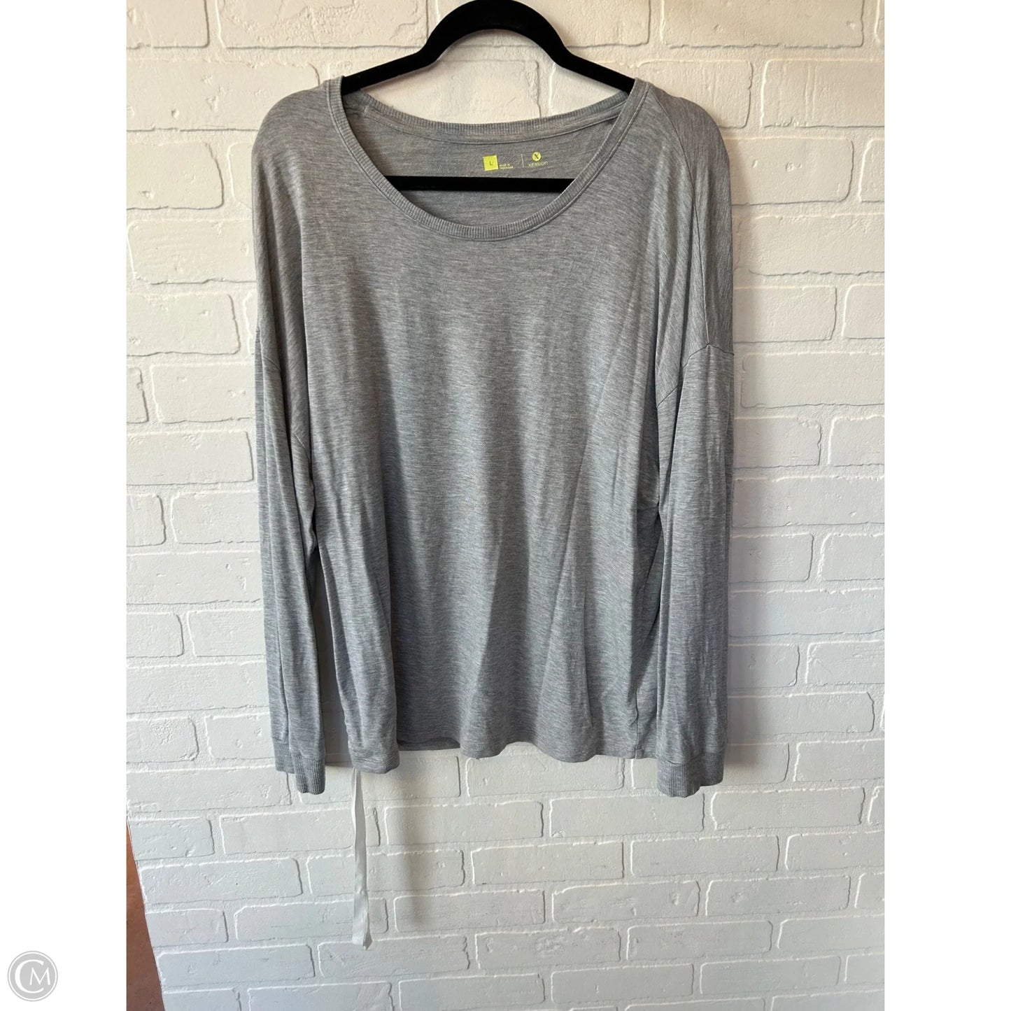 Athletic Top Long Sleeve Crewneck By Xersion In Grey, Size: L