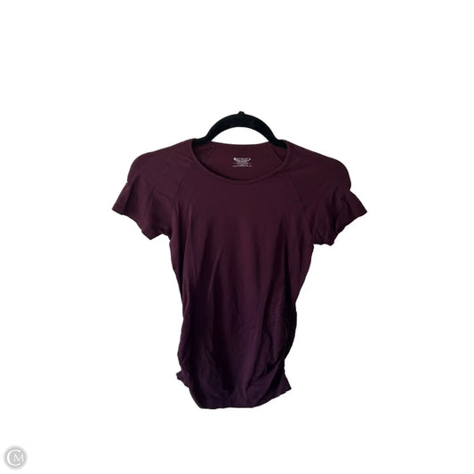 Athletic Top Short Sleeve By Athleta In Red, Size: Xs