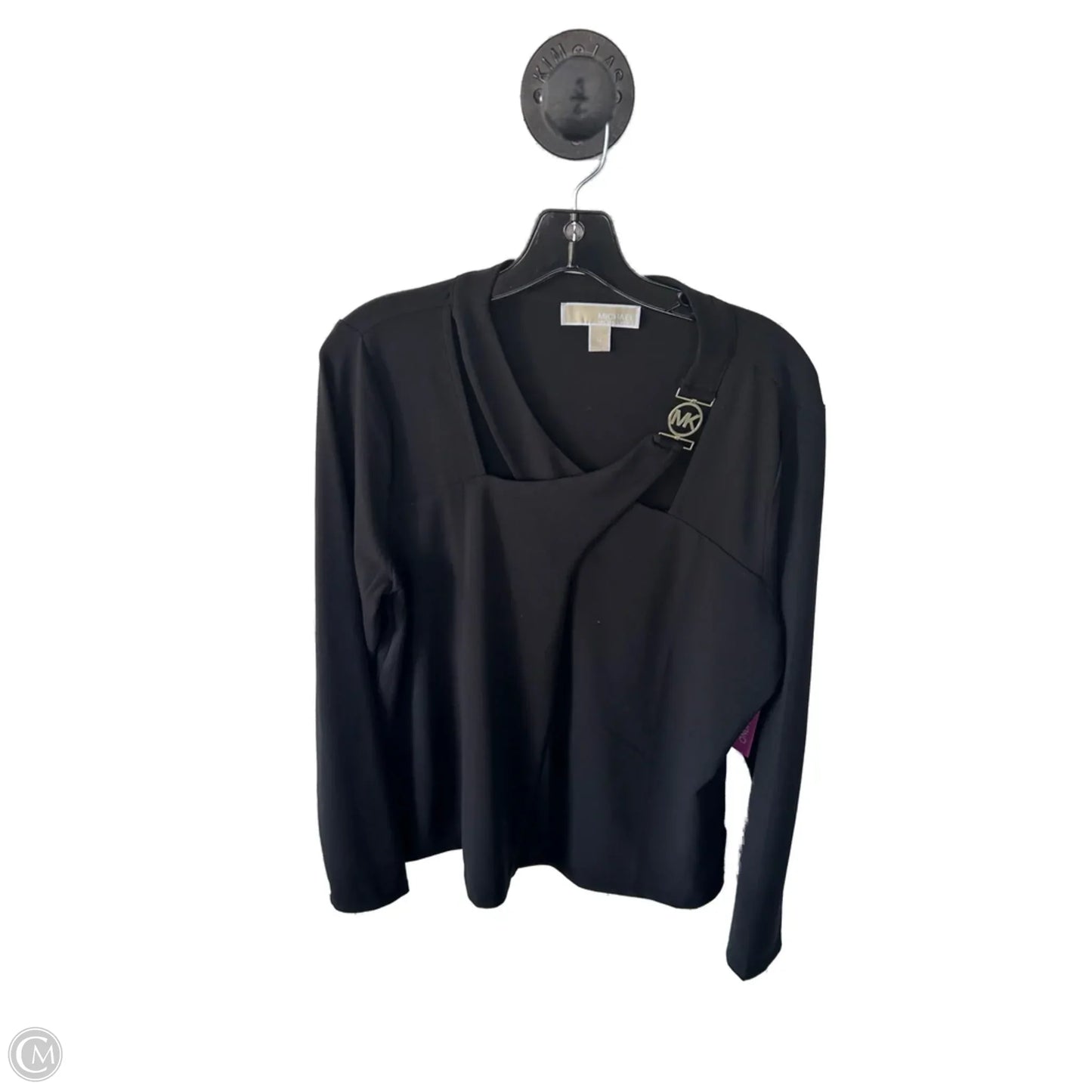 Top Long Sleeve By Michael By Michael Kors In Black & Gold, Size: Xl