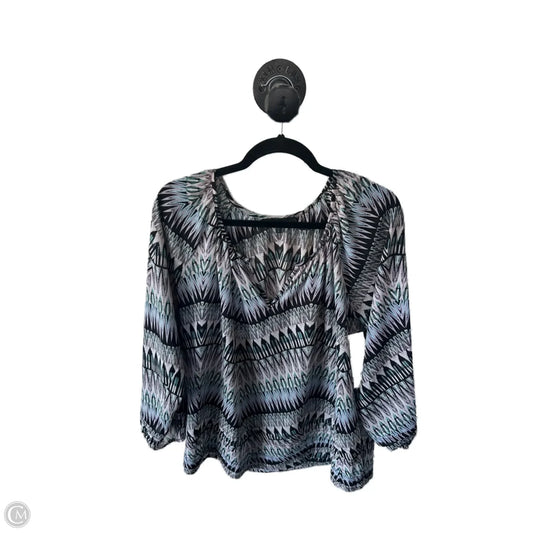 Top Long Sleeve By Sanctuary In Black & Blue, Size: L