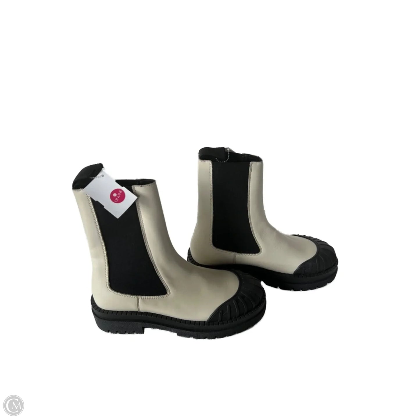 Boots Mid-calf Flats By Maeve In Black & Cream, Size: 8.5