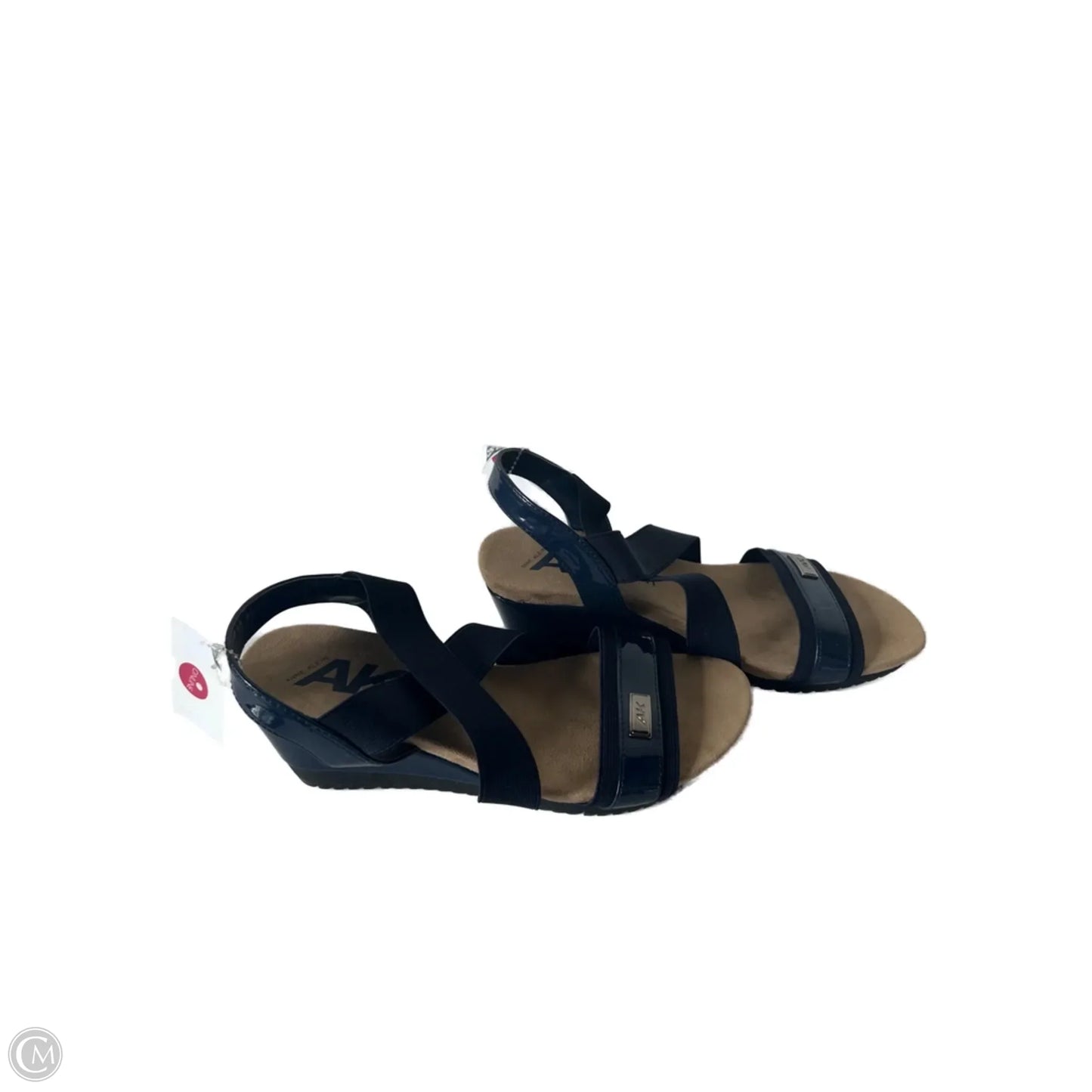 Sandals Heels Block By Anne Klein In Blue, Size: 8.5